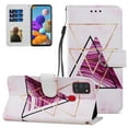 thumbnail image 1 of Case for Samsung A21S 5G Cover for Galaxy A21s (Not Fit A21), Allytech Folio PU Leather and TPU Inner Anti-Scratch Folding Stand Wallet Case with Removable Lanyard for Galaxy A21S 6.5",Triangle Marble, 1 of 2