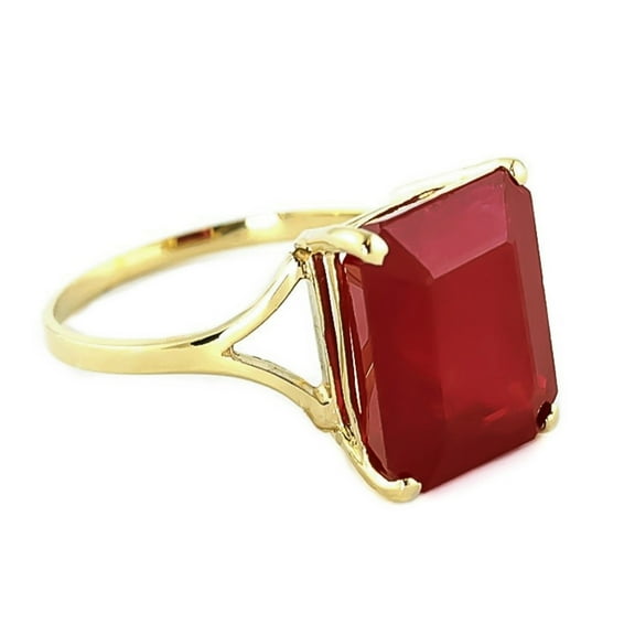 Galaxy Gold 14k Solid Yellow Gold Ring 7.5 ct Octagon Ruby (11)