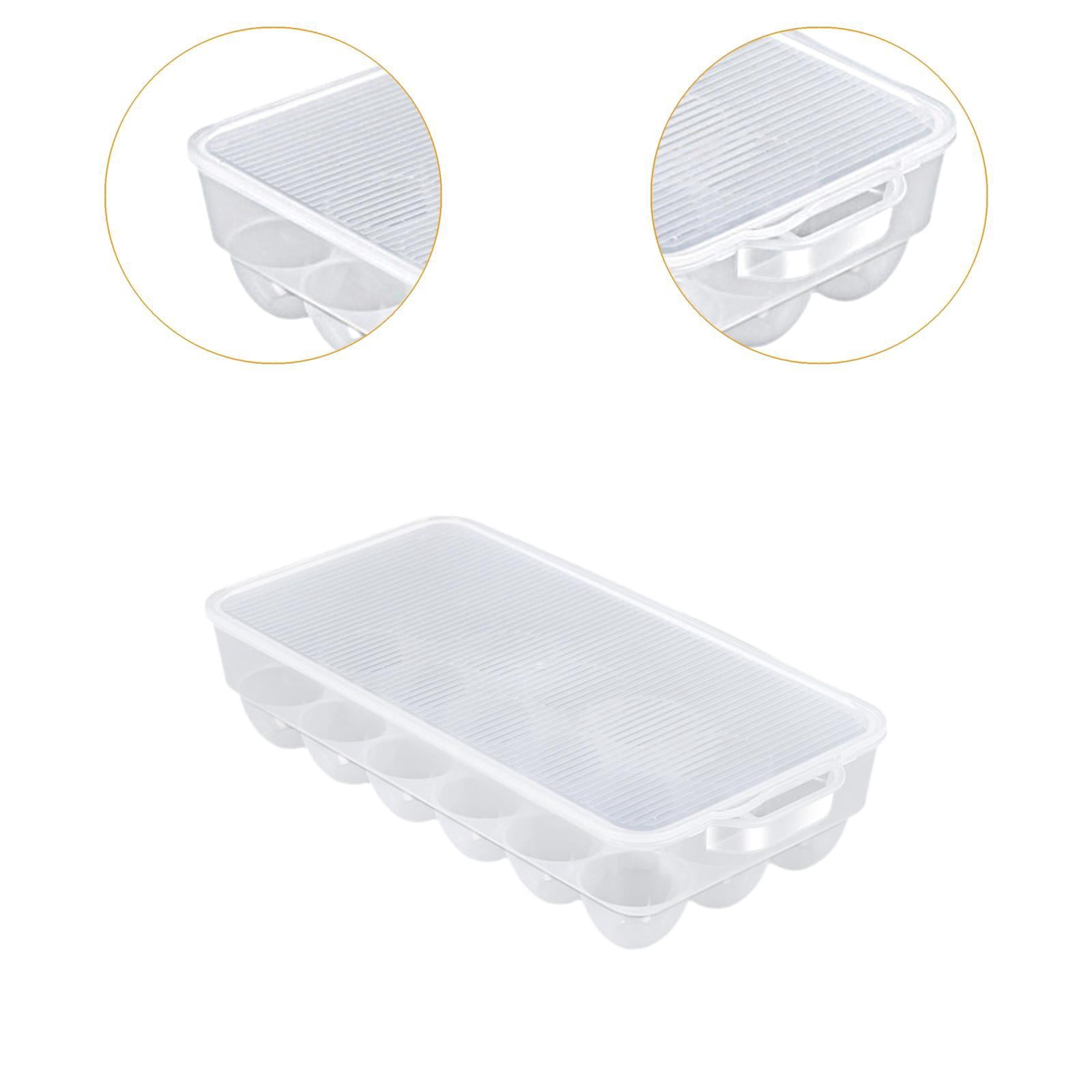 TISHITA Transparent Egg Storage Box Egg Storage Solution with Cover Storage Box Egg Drawer Fridge Egg Tray Refrigerator Egg Organizer