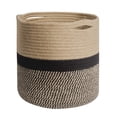 thumbnail image 2 of Cotton Rope Plant Basket Handmade Knitting Plants Flowers Pot with Handle Decorative Natural Storage, 2 of 7