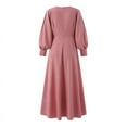 thumbnail image 4 of ZANZEA Womens Dresses Full Sleeve O-Neck With-Back-Zipper Ankle Length Dress, 4 of 15