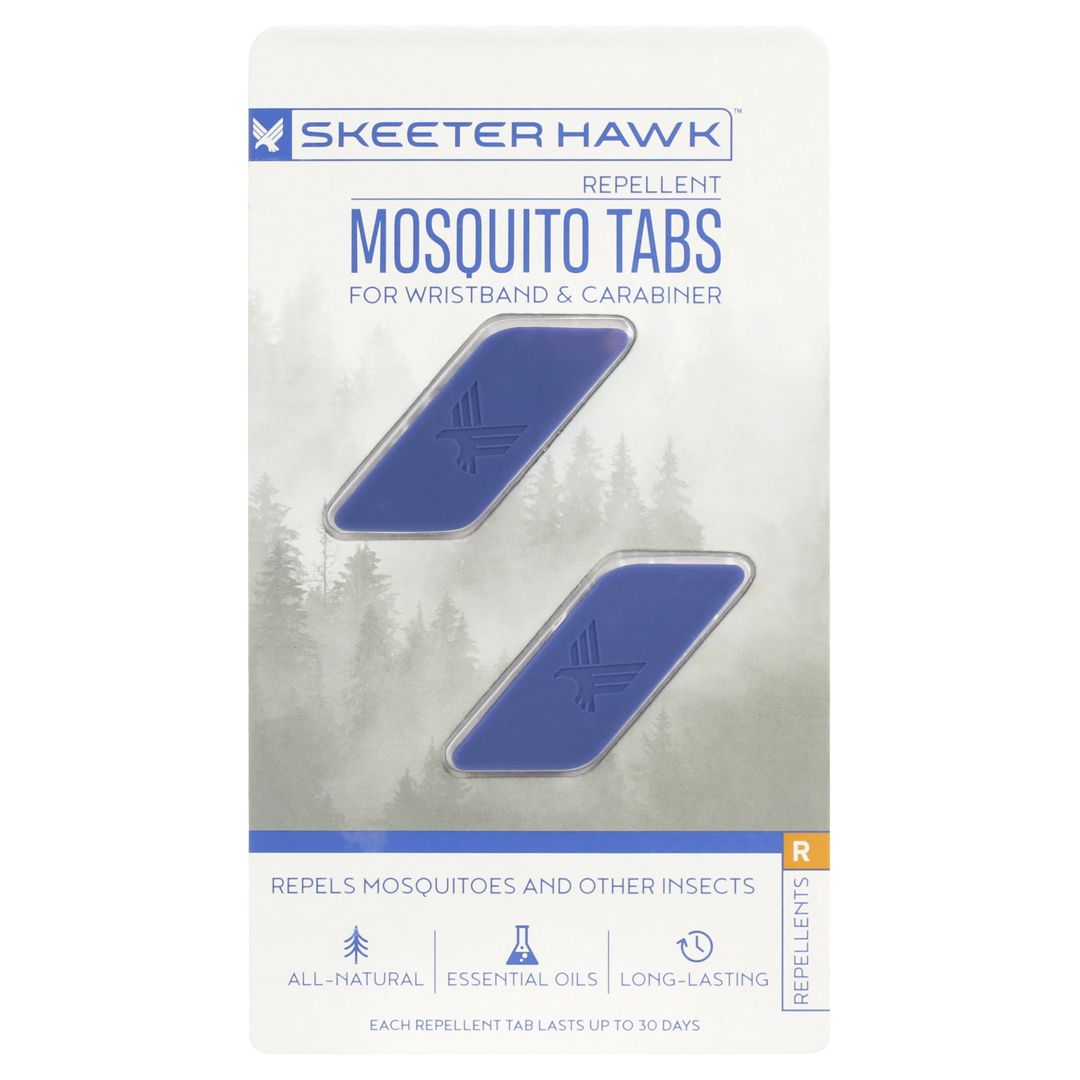 Skeeter Hawk Replacement Repellent for the Mosquito Wristband and Carabiner, 2 Pack, Blue
