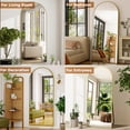 thumbnail image 5 of BEAUTYPEAK 76"x 35" Oversized Full Length Mirror Arch Standing Floor Mirror Full Body Mirror, Gold, 5 of 9