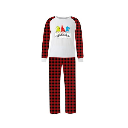 

Hot Sales! UJUNAOR Christmas Pajamas for Family Christmas Prints Family Matching Long Sleeve Tops+Pants Set Family Matching Sets for Kids