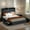 Queen Size, variant on Topcobe Full/Queen Size Bed Frame with LED Lights and Charging Station, Platform Bed Frame, Indoor Furniture for Bedroom-Full Size