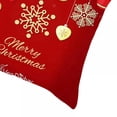 thumbnail image 5 of Christmas Saying Throw Pillow Cover, 18 x 18 Inch Merry Christmas Jingle Bells Cushion Case Decoration for Sofa Couch, 5 of 6