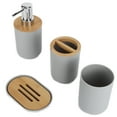 thumbnail image 1 of JUEGO DE ACCESORIOS DE BAÑO DE 4 PIZAS, ESENCIAL PARA BAÑO INGERMABLE, INCURSIVO DISPENSADOR DE LOCONO Y SOPORTE PARILO DE DIENTES, TAZA PARA CEPILLO DE DIENTES, JABONERA,, 1 of 7