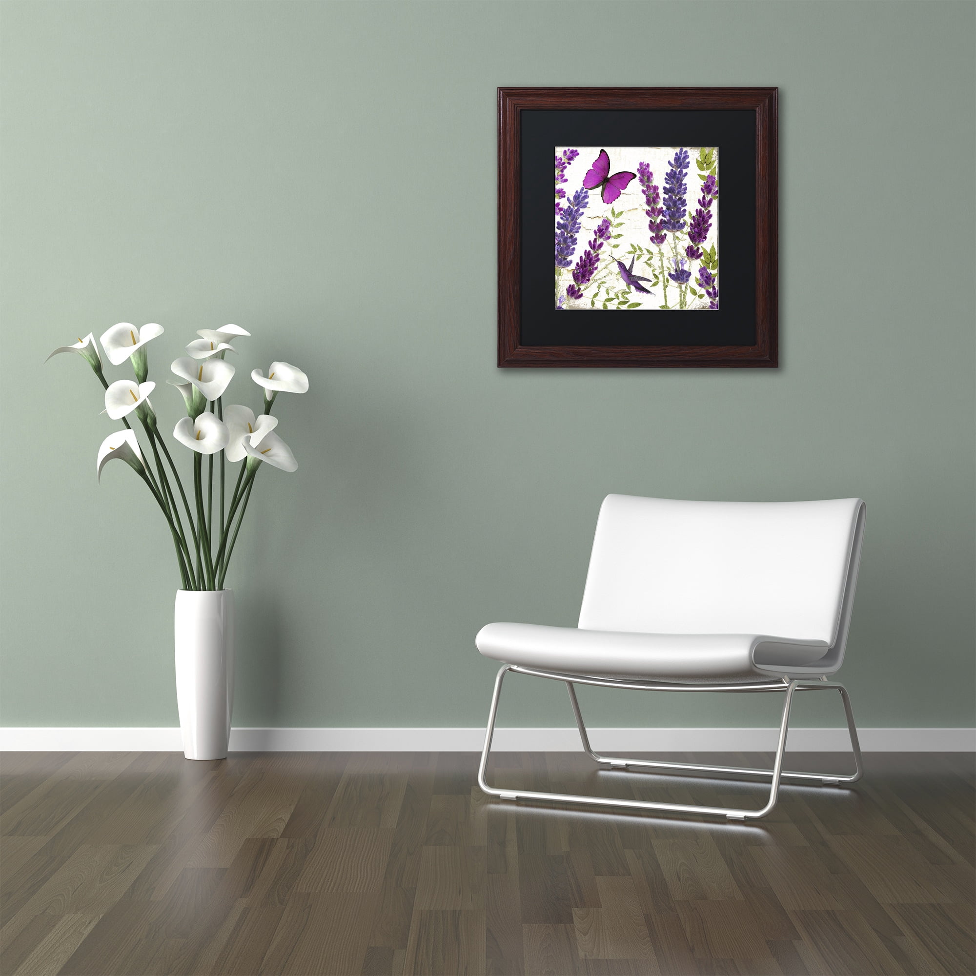 Trademark Fine Art "Lavender II" Canvas Art by Color Bakery, Black Matte, Wood Frame