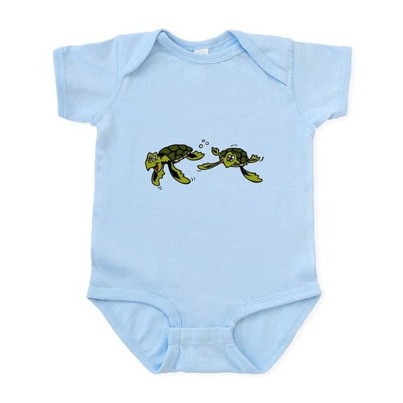 CafePress - Baby Sea Turtles Swimming Infant Bodysuit - Baby Light Bodysuit