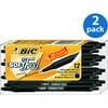 (2 pack) (2 Pack) BIC Soft Feel Retractable Ball Pen, Medium, Black, 1-Dozen
