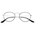 thumbnail image 2 of grinderPUNCH Vintage Inspired Round SIlver Metal Frame Clear Lens Glasses, 2 of 5