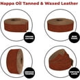 thumbnail image 4 of ELW 5-6 oz 2-2.4mm Nappa Oil Tanned & Waxy Finish Leather Belt Grade Straps  Size: 6"x72" 15.24x183cm  Besani Color  Full Grain Craftsman A/B Grade Natural Cowhide, DIY, Crafting, Strips, 4 of 7