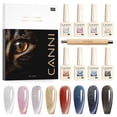 thumbnail image 1 of Set de esmaltes de uñas CANNI Cat Eye Gel 9 ml x 8 con imán y capa superior, 1 of 9