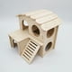 thumbnail image 1 of Columpio para hámster, balancín, nido pequeño, casa pequeña de madera maciza, nido para dormir para hámster, oso dorado, villa pequeña, suministros de juguetes, 1 of 4