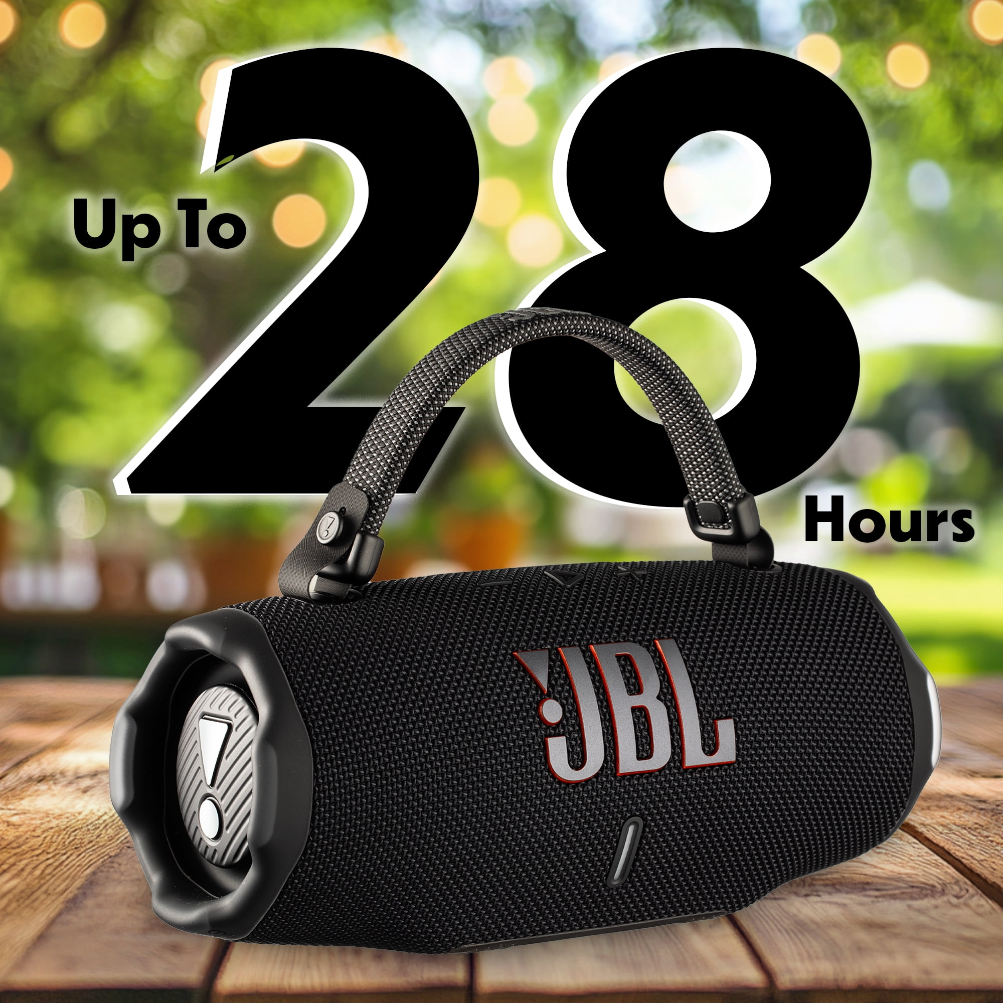 JBL Charge 6 Portable Bluetooth Speaker (Black), IP68 Waterproof/Dustproof, Built-In Power Bank, Long Battery Life Bundle with Travel Case (International Model)