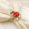 thumbnail image 3 of Anillo de servilleta con forma de cangrejo de cristal rojo, hebillas para servilletas de mesa, anillo de servilleta para bodas, vacaciones, hotel, rojo, 3 of 5