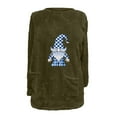 thumbnail image 5 of Aboser Christmas Fuzzy Pullover for Women Warm Fleece Tunic Sweatshirt Funny Xmas Gnomes Print Holiday Shirts Winter Fluffy Plush Loungewear with Pockets, 5 of 5