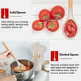 thumbnail image 4 of Vesteel Kitchen Utensils Set of 6, Silicone Cooking Utensils with Wooden Handle, Non-Stick Cookware & Heat Resistant, Includes Spatula/Ladle/Slotted Turner/Serving Spoon/Spaghetti Server (Khaki), 4 of 7