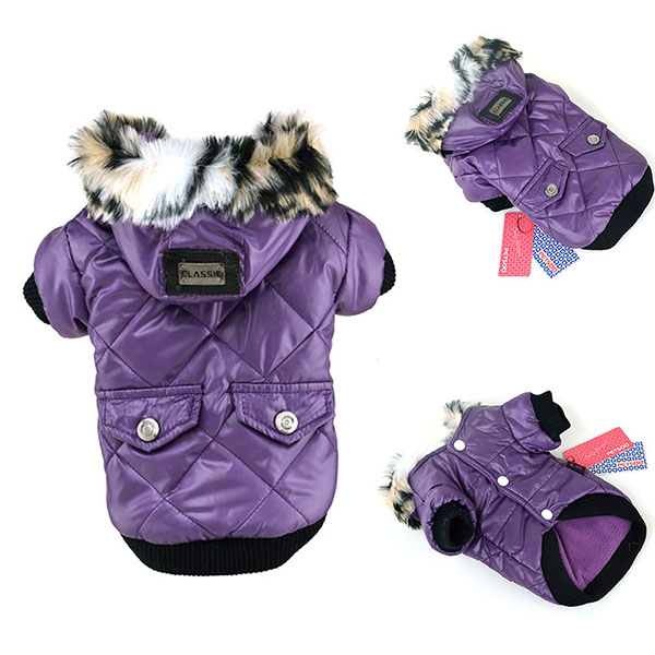 Small Pet Puppy Warm Winter Sweater Hoodie Clothes Doggy Cat Waterproof Thick Coat for Small Breed Dog Like Chihuahua - image 4 of 8