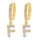 thumbnail image 2 of Xihbxyly Pendientes Delicados, Aros con Iniciales de Diamantes de Imitación Brillantes, Diseño de Letras Del Alfabeto Chapadas En Oro, Accesorio Elegante para Cualquier Atuendo, Ocasiones Especiales,, 2 of 2