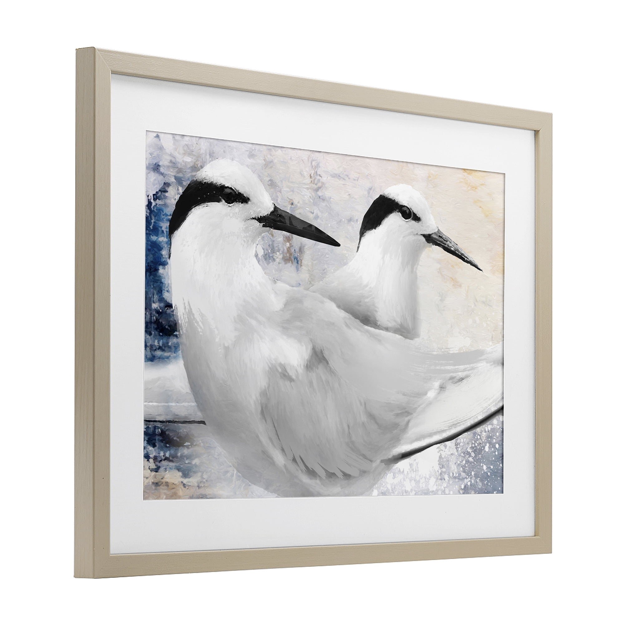 Stupell Industries Black Naped Tern Birch Framed Print Under Glass, design by Porter Hastings