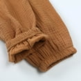 thumbnail image 4 of BESLY 9M-8T Boys Girls Trousers for Toddler Baby Solid Color Drawstring Feet Long Pants Spring Summer Cotton Pants, 4 of 5