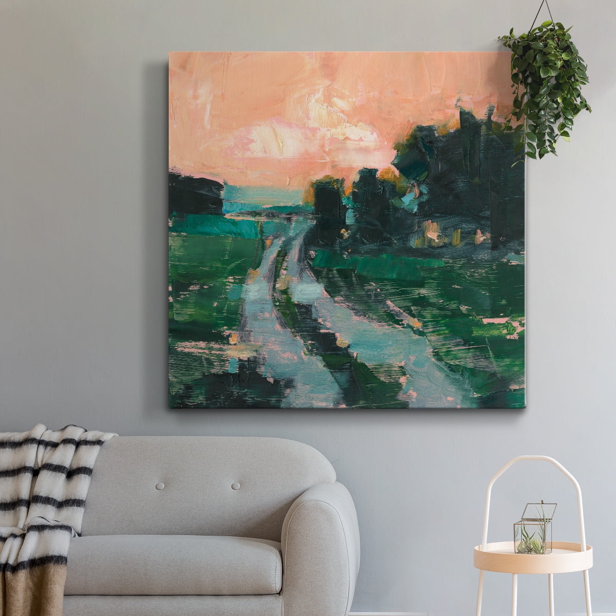 Wexford Home Coral Sunset II-Premium Gallery Wrapped Canvas, 24" x 24" - Ready to Hang