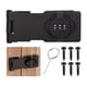 thumbnail image 1 of Cerraduras de hasp de contraseña, cerradura de combinación para puertas de gabinete, pestillo de puerta de granero para gabinetes, puerta de granero, negro, 1 of 6