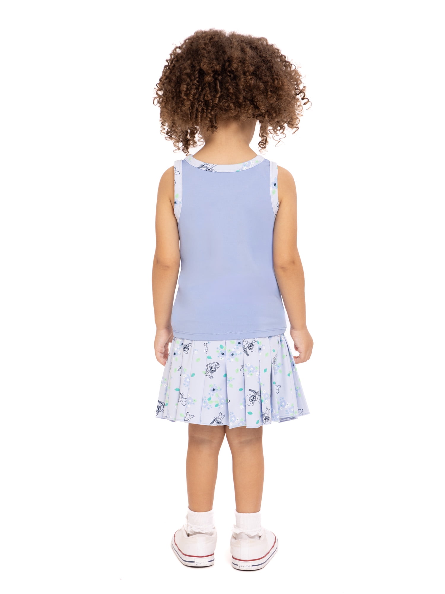 Stitch Toddler Girls Active Tank Top and Pleated Skort Set, 2-Piece, Sizes 12M-3T