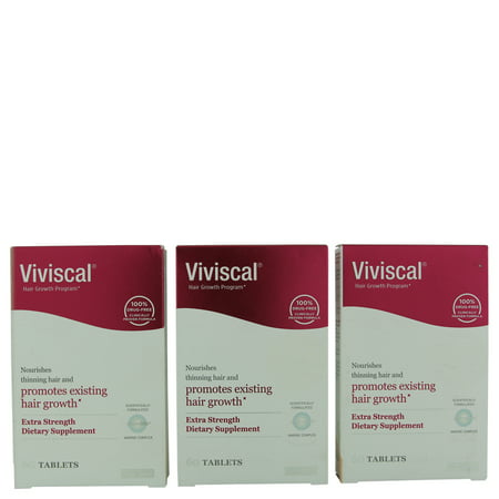 Viviscal Extra Strength Hair Growth Supplements 60 Tablets 3 ct