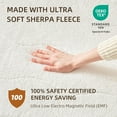 thumbnail image 3 of Bwarm Multi-Zone Heated Mattress Pad Twin XL Wool Electic Mattress Pad, Touchscreen Bed Warmer with 9 Heat Settings, 1-12 Hours Auto Off Memory Deep Pocket,Machine Wash White Queen 80"x60", 3 of 7