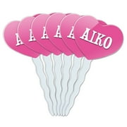 Aiko Heart Love Cupcake Picks Toppers - Set of 6