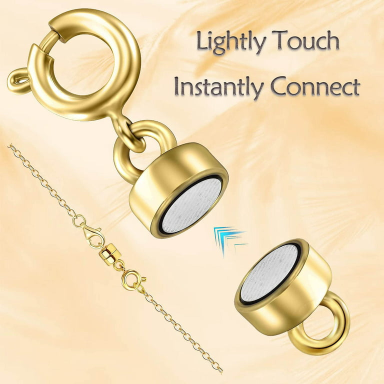 Qulltk Lucky Necklace Layering Clasps 18K Gold and Silver Separator for Stackable Necklaces Chains,Multiple Necklace Clasps and Closure