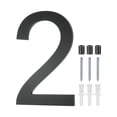 thumbnail image 1 of Uxcell Números de Casa Flotantes de Acrílico de 8 Pulgadas, Número de Casa Moderno 2 con Kit de Clavos para Exterior [Negro], 1 of 7