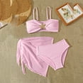 thumbnail image 2 of Edvintorg Girls Bathing Suit 3 Piece Swimsuit Adjustable Straps Swim Bikini Top with Bottom Cover Up Skirt Teen Clothes Size 7-16, 2 of 6