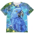 thumbnail image 1 of Blue Hyacinth Macaw Splatter All Over Youth T Shirt Multi YLG, 1 of 1