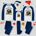 thumbnail image 2 of Family Matching Christmas Pajamas Blue Plaid with On the Naughty List Design, Sizes NB to 6XL with Pet Outfit, 2 of 7