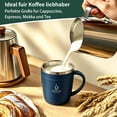 thumbnail image 4 of 16oz Stainless Steel Insulated Coffee Mug with Handle Double Wall Vacuum Travel Mug Tumbler Cup with Sliding Lid (Blue), 4 of 8