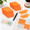 Fluorescent Orange-Fluorescent Color, variant on Morandi Blue-Morandi Color 3x3 Inch Transparent Sticky Notes Set with Dual-Tip Marker
