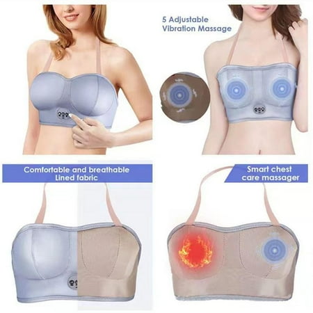 BE Electric Breast Bra Vibration Chest Enhancer Enlargement Lift Heating Massag e I5D3
