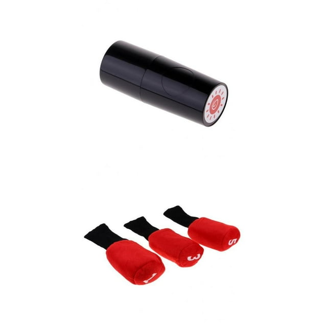 koolsoo Set Of 3pcs Golf Club Cover Headcover With Sun Shape Ball Stamper Red