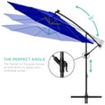 thumbnail image 5 of Best Choice Products 10ft Solar LED Offset Hanging Outdoor Market Patio Umbrella w/ Adjustable Tilt - Resort Blue, 5 of 8