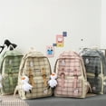 thumbnail image 4 of Girls School Backpack Set Nylon 5PCS Casual Elementary Bookbag Campus Backpack, 4 of 10
