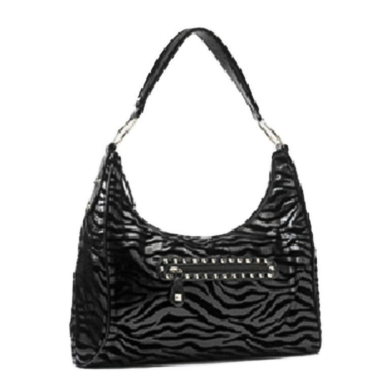 Rock Rebel Black Zebra Hobo Purse