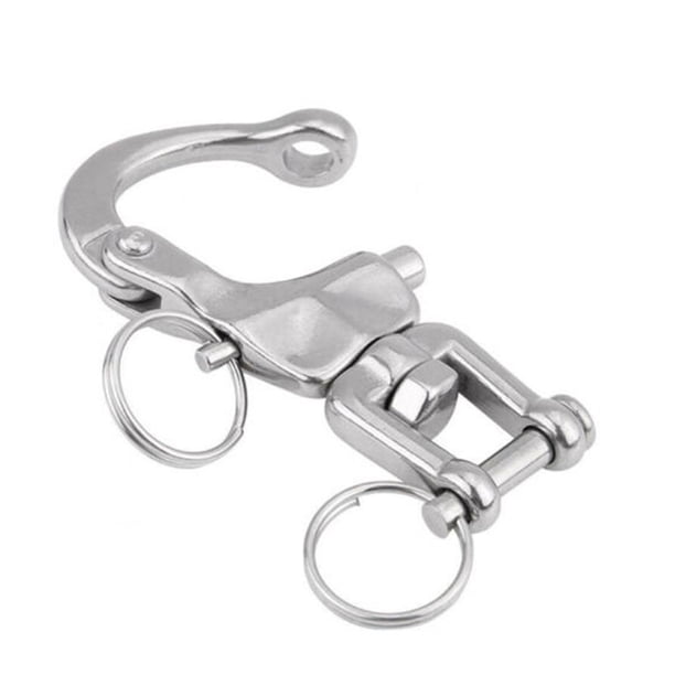Sidaley Grillete a presión para barcos, grilletes giratorios de pulido, gancho de aplicación amplia suave, accesorio para barco, accesorios Bombillas para automóviles 128 mm