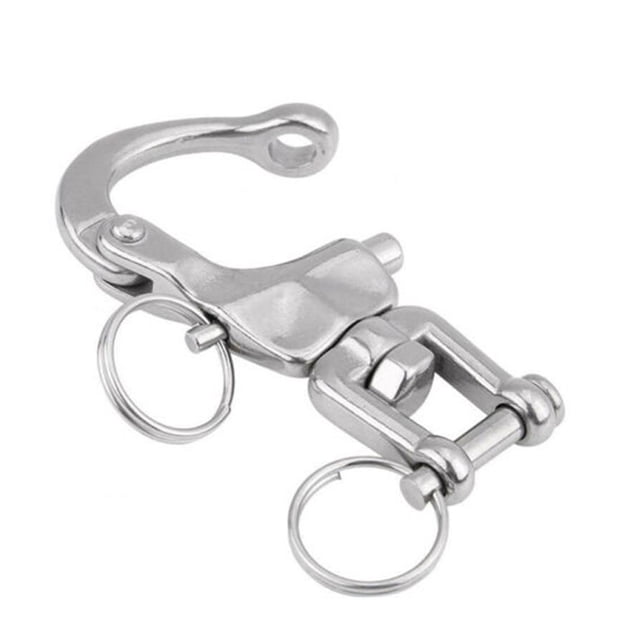 Speravity Grillete a presión para barcos, grilletes giratorios de pulido pequeños, gancho giratorio ligero y liso, accesorio para barcos, Bombillas para automóviles 128 mm