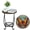 Butterfly B Style, variant on 16" Round Mosaic Side Table, Decorative Ceramic Accent Table for Indoor & Outdoor Use, Versatile Coffee & End Table for Living Room, Patio, Porch, Balcony & Garden (Sturdy Metal Frame)