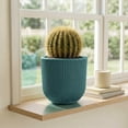 thumbnail image 2 of Ecobo 11.4 inches tall Eco-Friendly Round Pot Planter, Garoa Indoor/Outdoor use, Durable, Versatile & Lightweight, Designed by Brazilian Artisans, Contemporary All-Weather Design–Green, 2 of 5