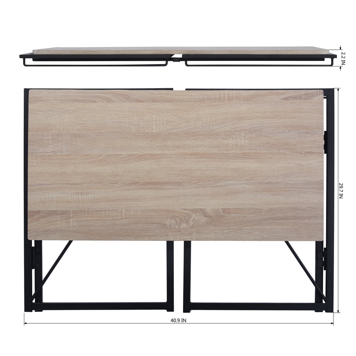 Homy Casa 39.4" Writing Desk - Compact Computer Desk for Small Spaces, Home Office Study Workstation