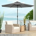 thumbnail image 2 of Costway 10FT Patio Solar Umbrella LED Patio Market Steel Tilt with Crank Outdoor Gray, 2 of 10